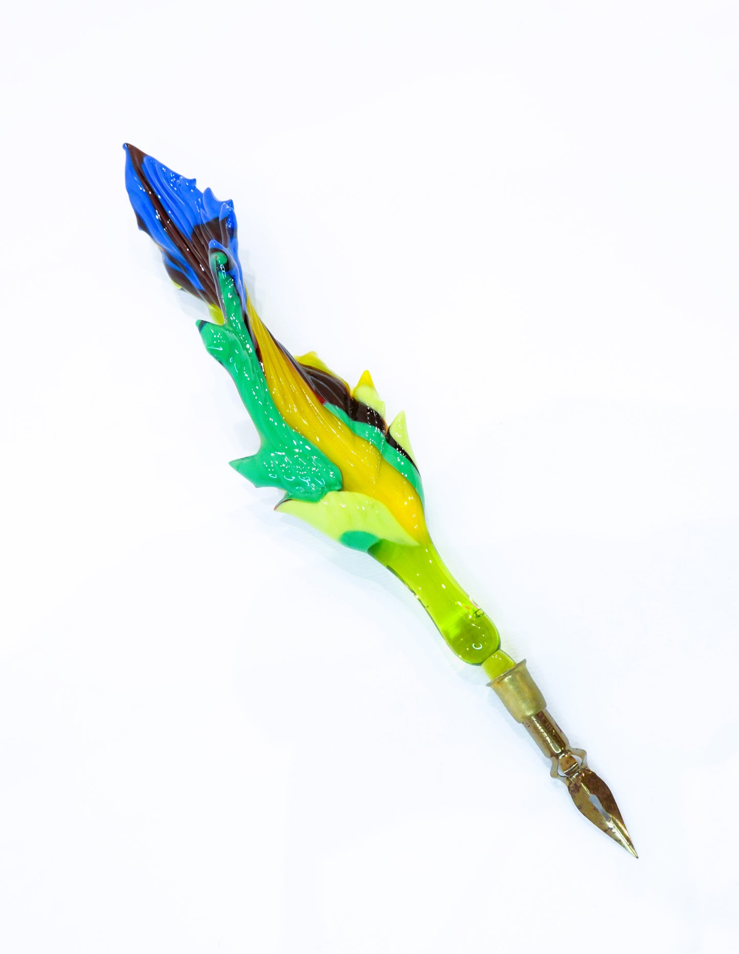 Penna Piuma Stilografica in Vetro di Murano