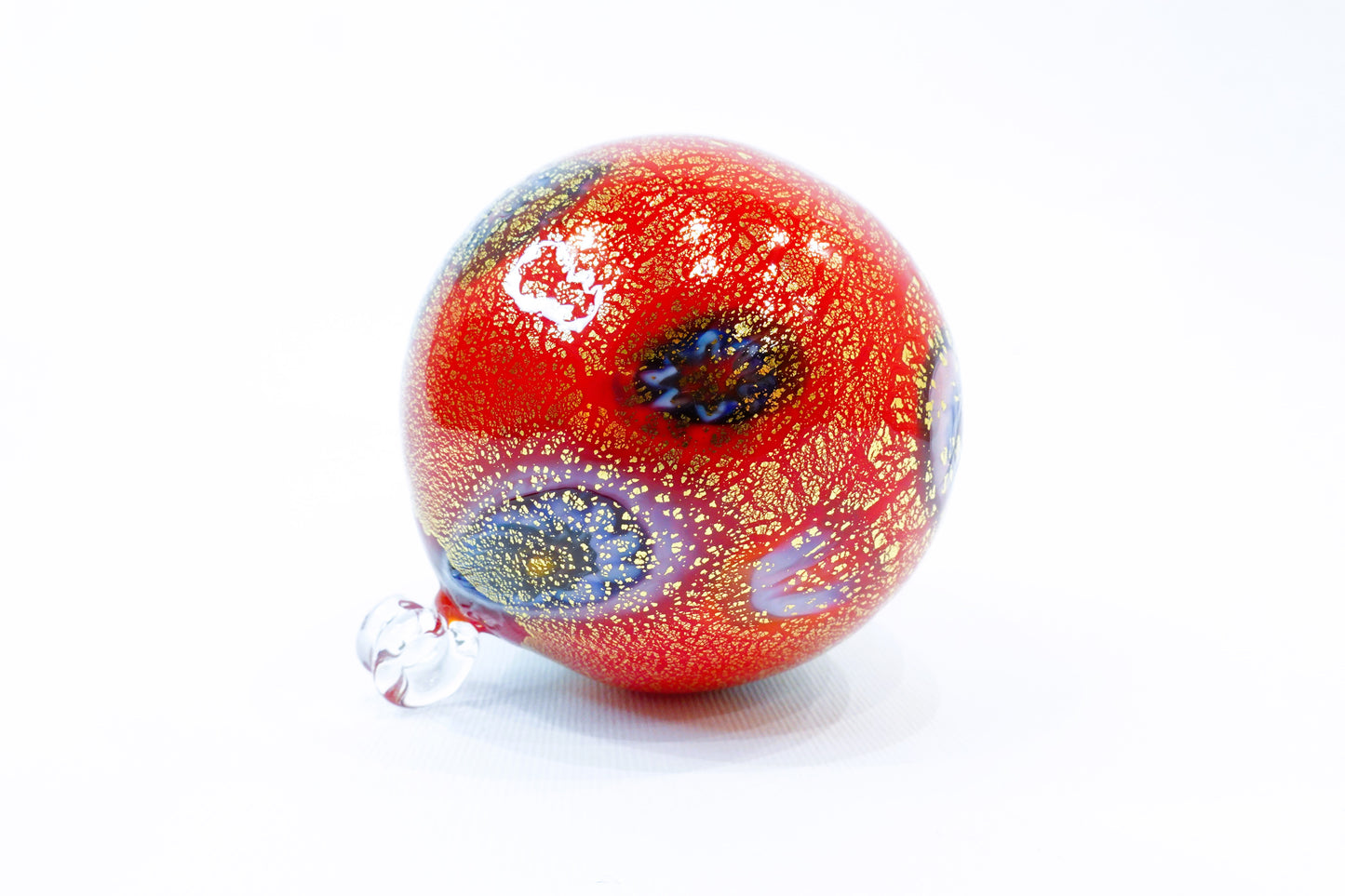 Large blown Murano glass Christmas bauble