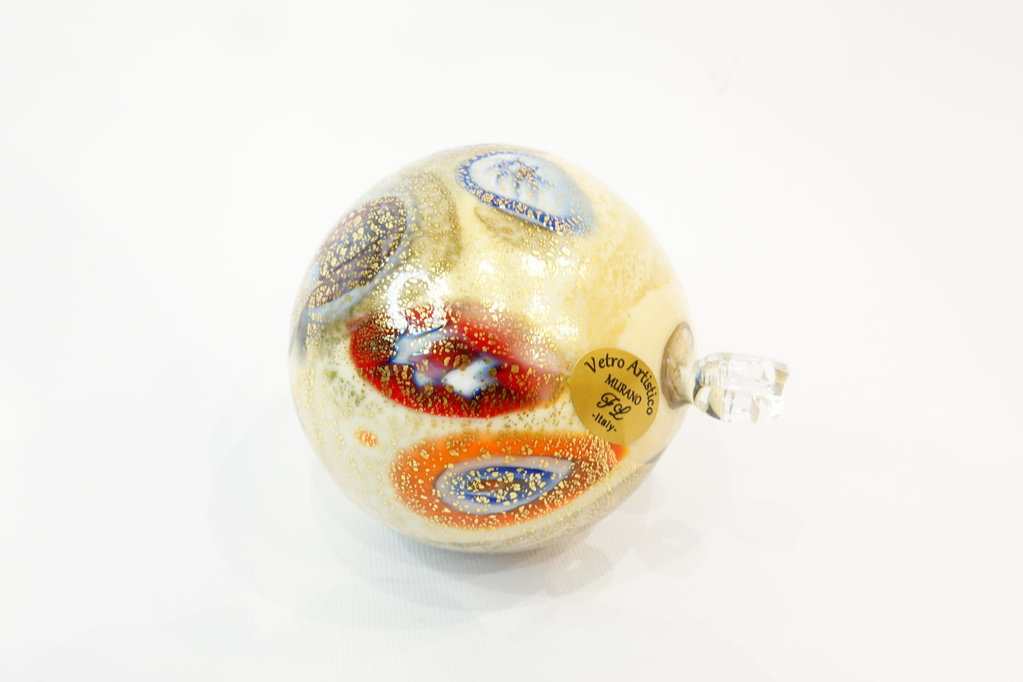 Large blown Murano glass Christmas bauble