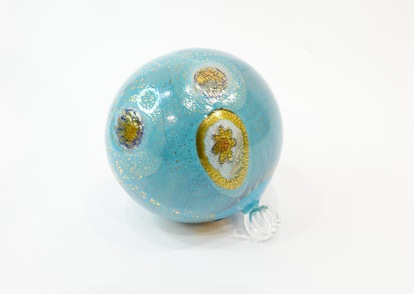 Large blown Murano glass Christmas bauble