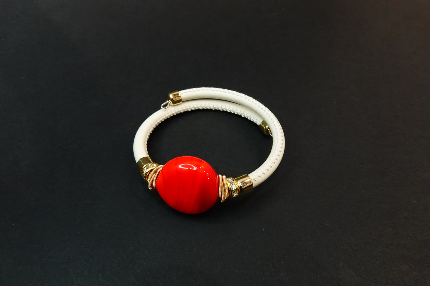 Women's Bracelet with Blown Glass Pearl