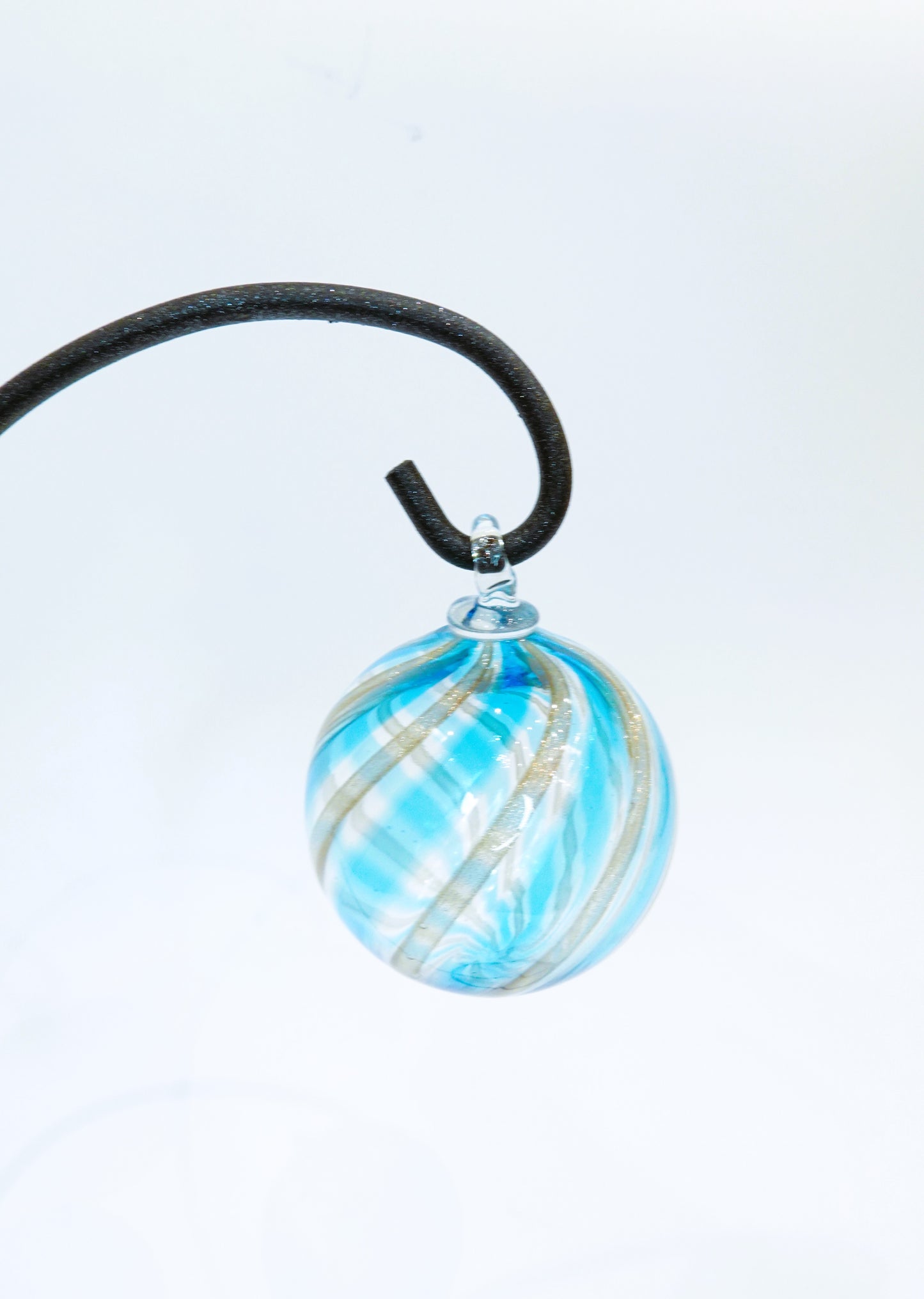 Blown Murano glass balls with filigree or canne technique