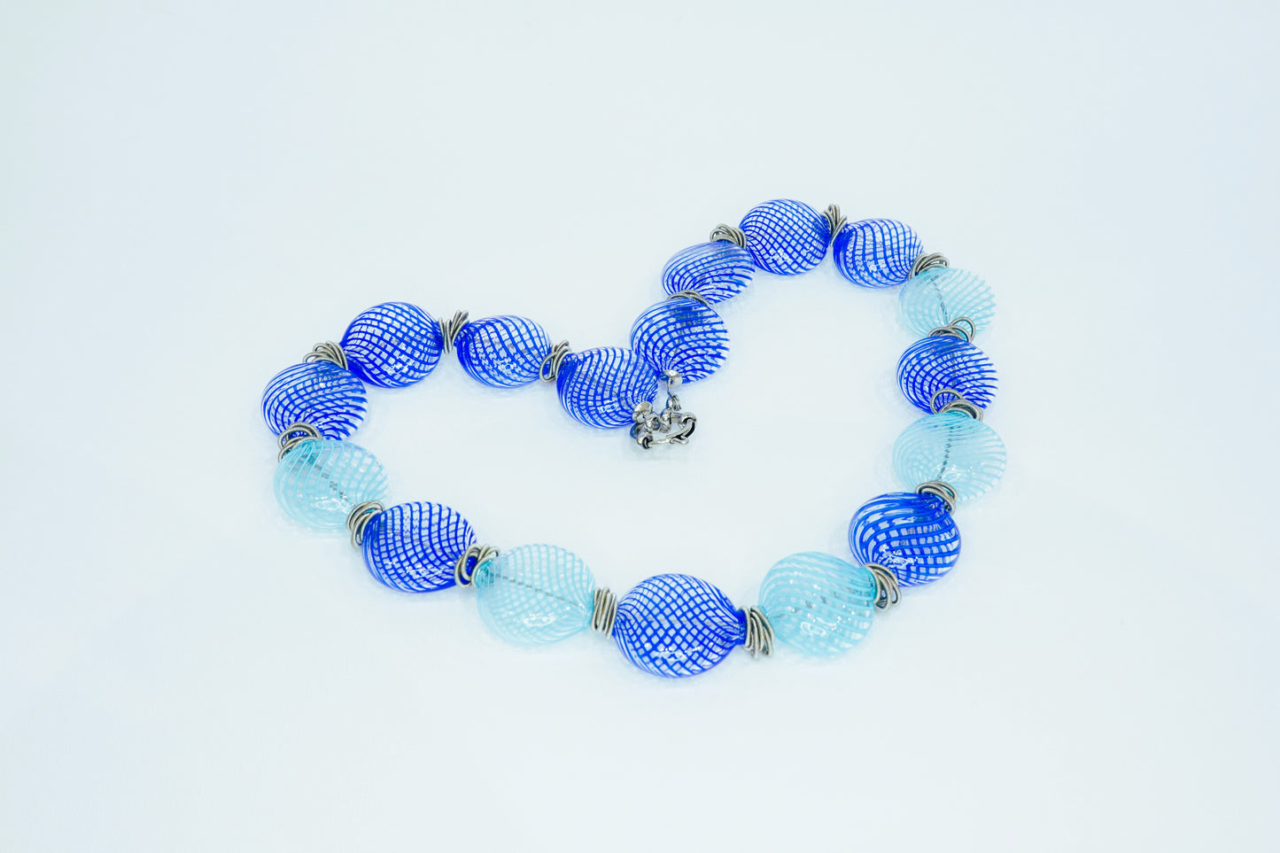 Blown Murano Glass Necklace with Filigree Technique