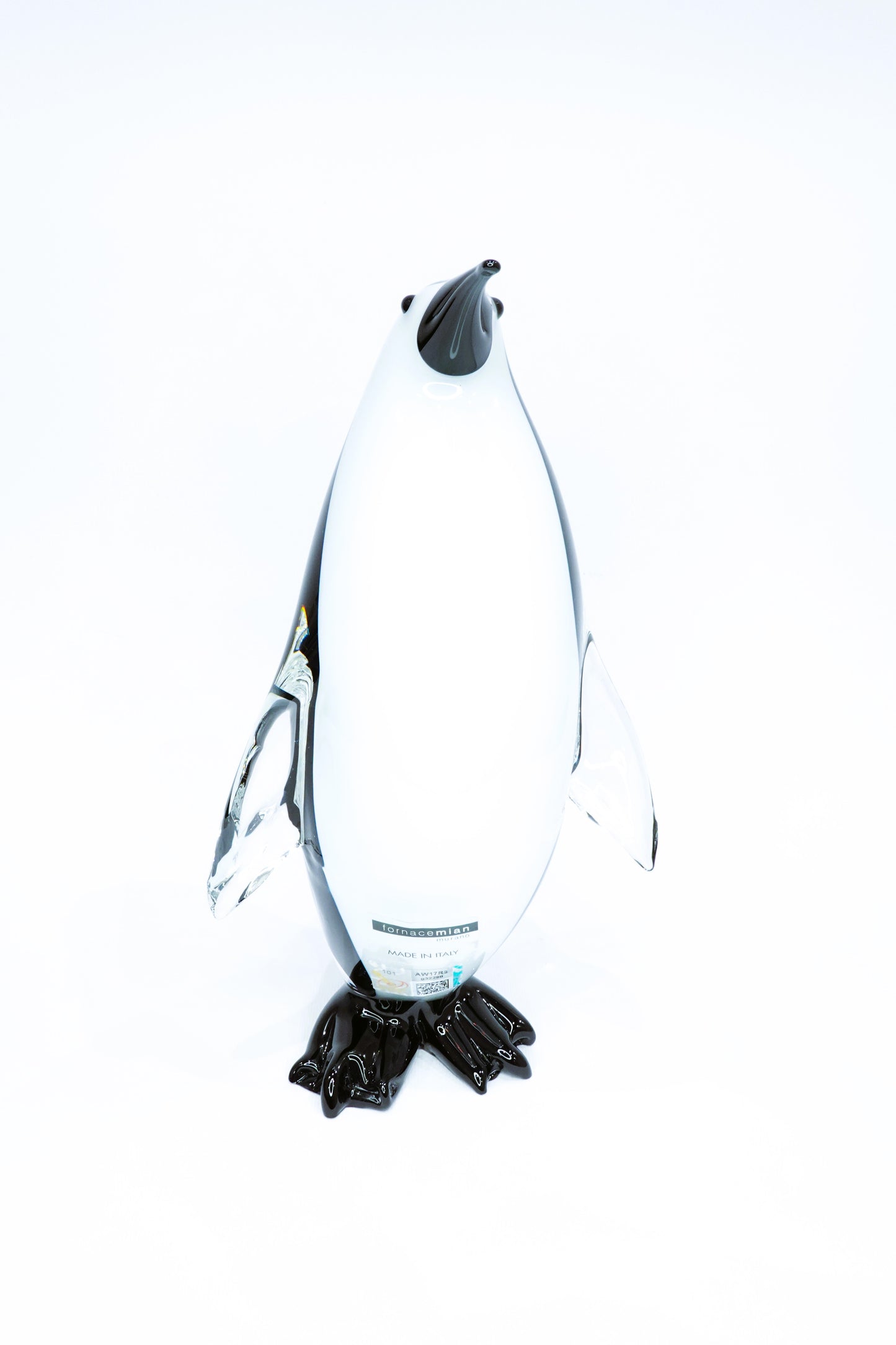 Penguin in Murano Glass - Blown Glass - Sommerso Glass