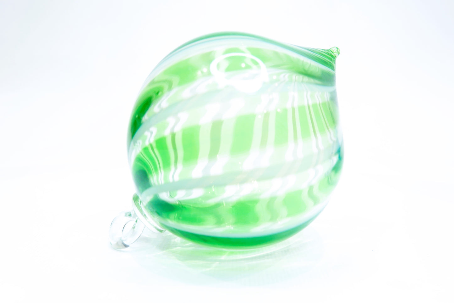Blown Murano glass balls with filigree or canne technique