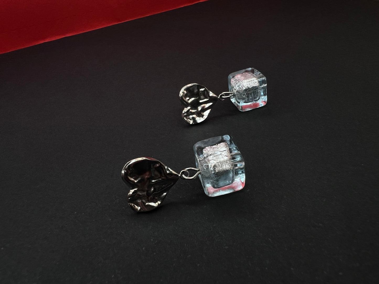 Cubic Love Murano Glass Earrings