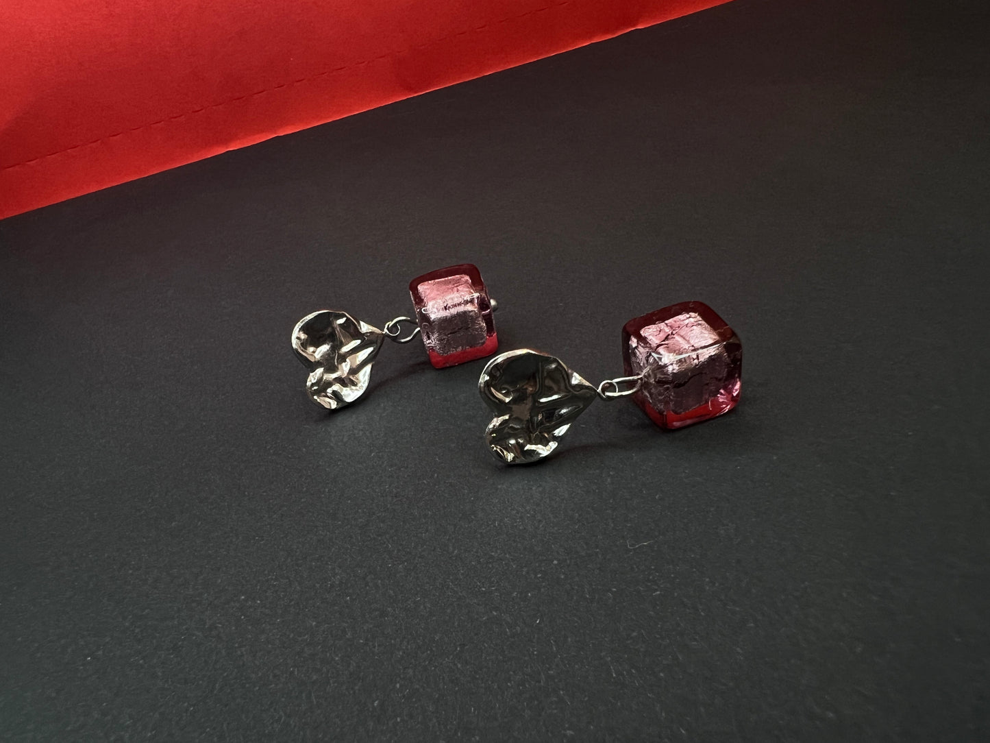 Cubic Love Murano Glass Earrings