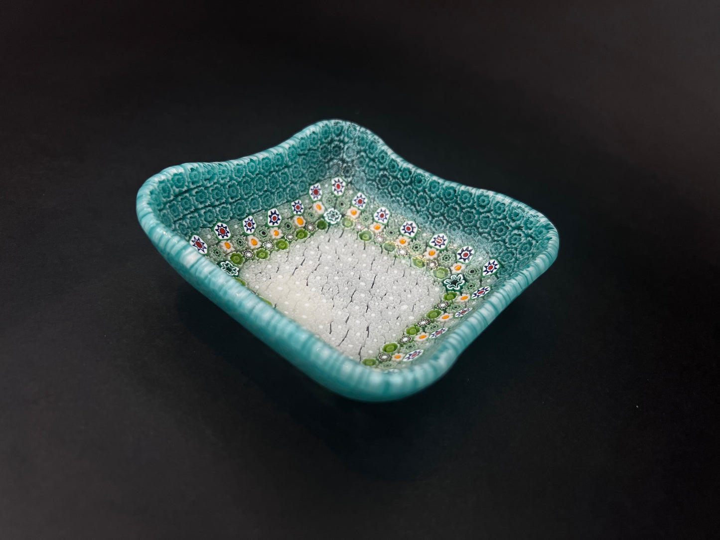 Piattino da Collezione in vetro di Murano Murrine Millefiori