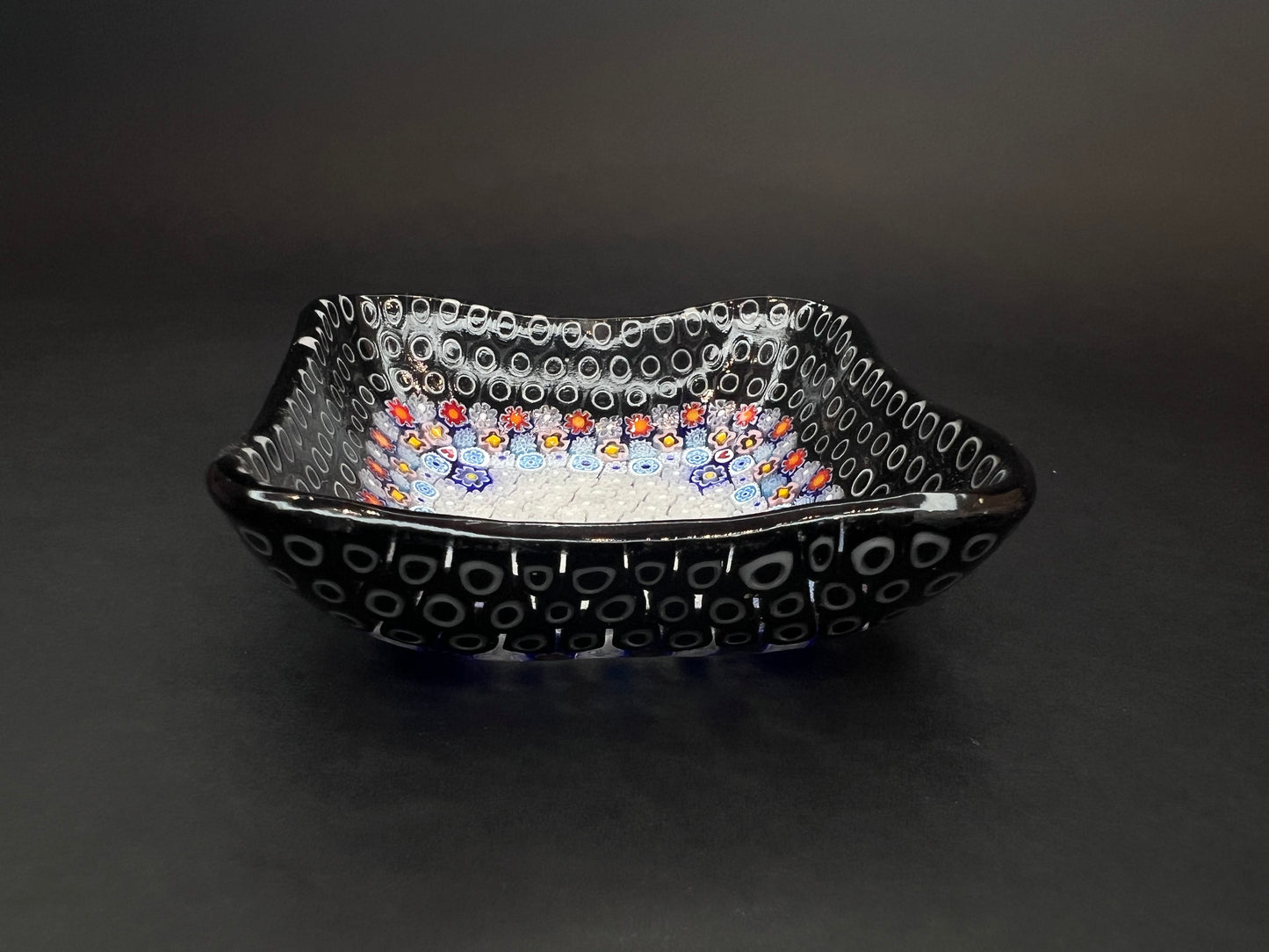 Piattino da Collezione in Vetro di Murano Murrine Millefiori
