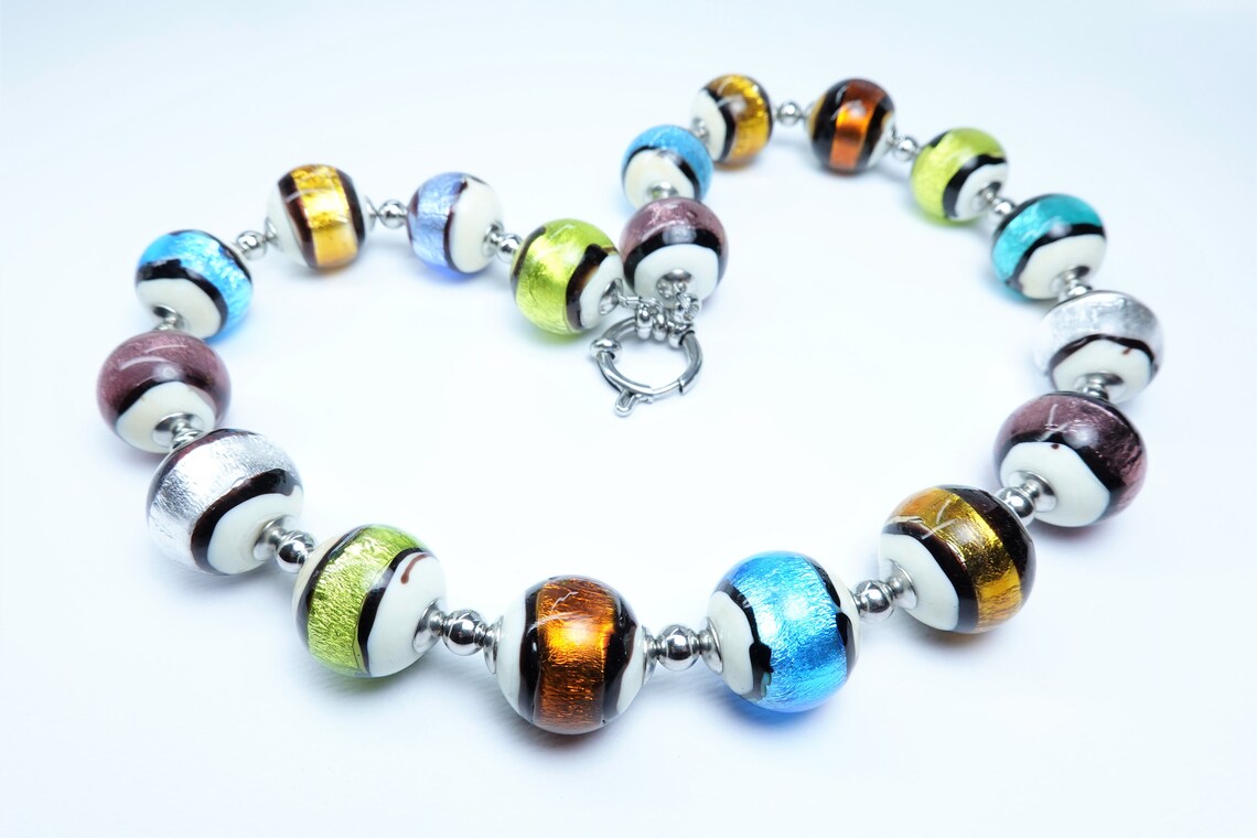 Collana Arcobaleno Vetro di Murano Sommerso