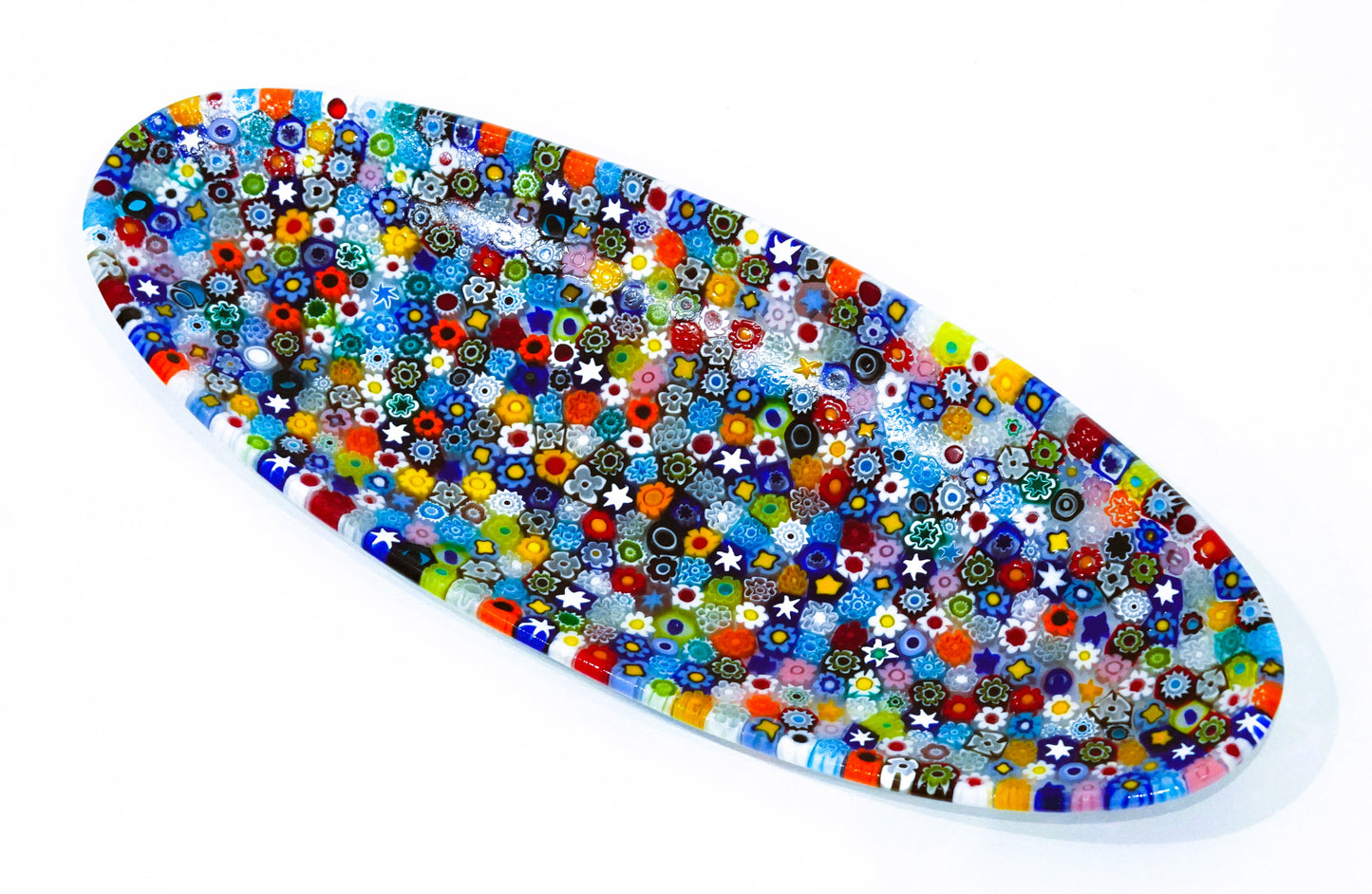 Murrine Oval Glass Plate