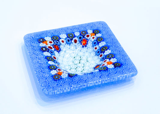 Murrine Square Light Blue Saucer