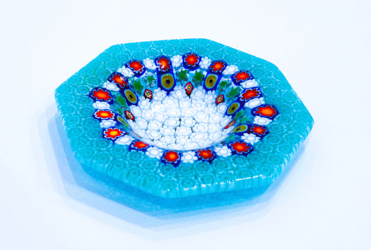 Murrine Hexagonal Saucer Green