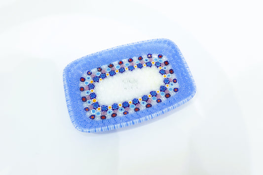 Murrine Rectangular Glass Saucer