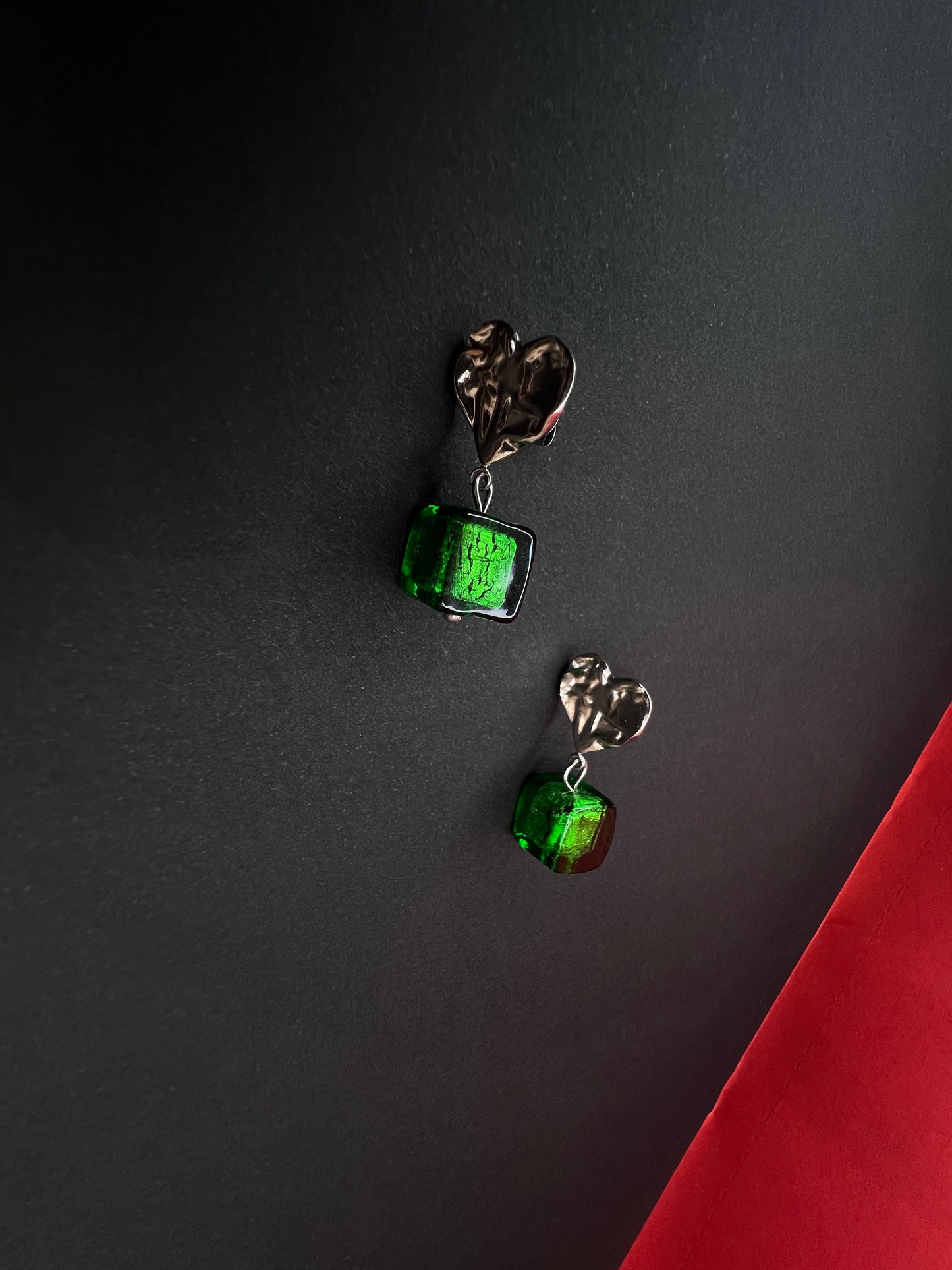 Cubic Love Murano Glass Earrings