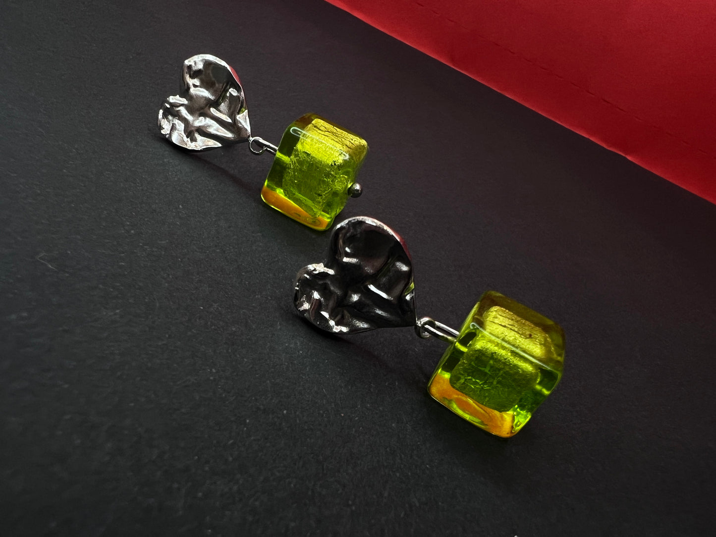 Cubic Love Murano Glass Earrings