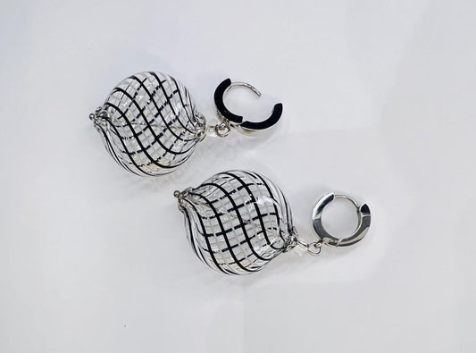 Filigree Murano Glass Earrings