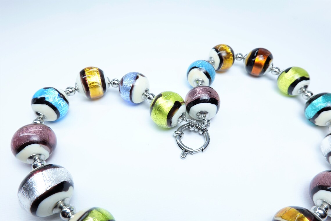 Collana Arcobaleno Vetro di Murano Sommerso